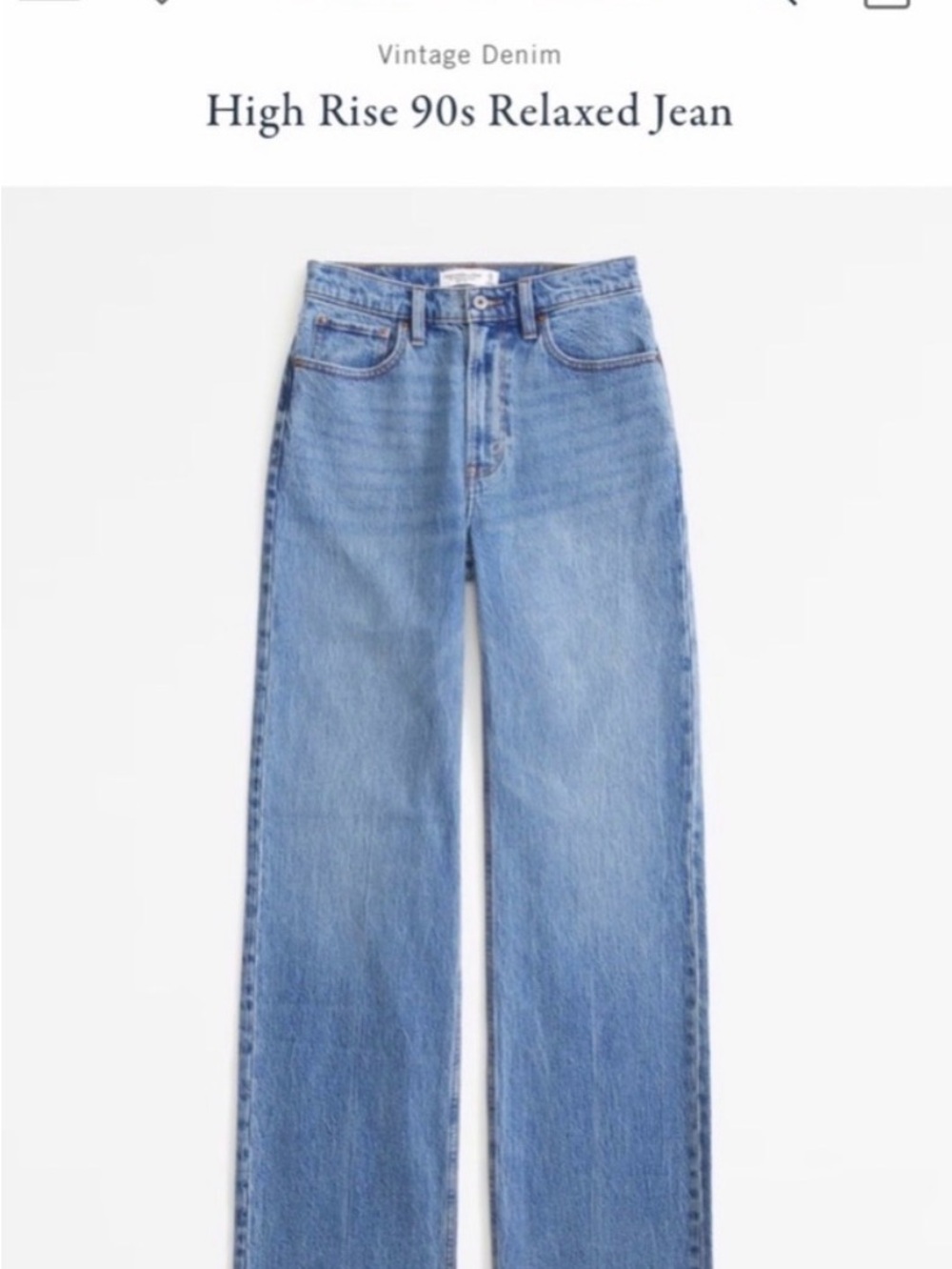 Abercrombie & Fitch Light Blue High-Rise Relaxed Wide-Leg Jeans